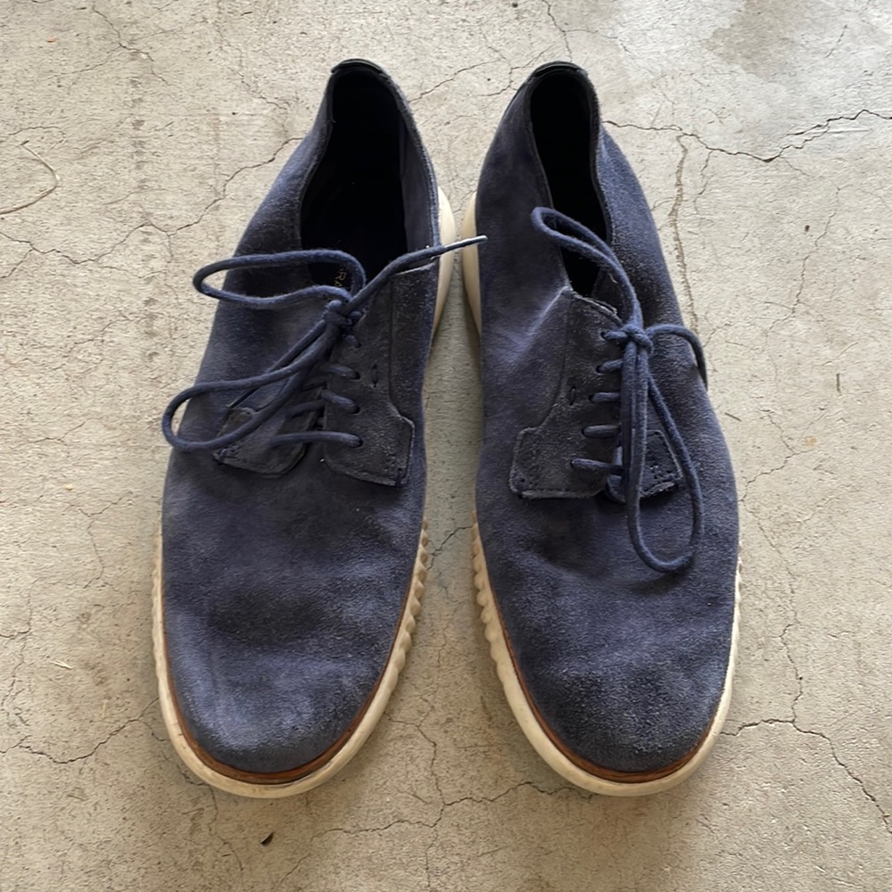Cole Haan blue suede shoes.